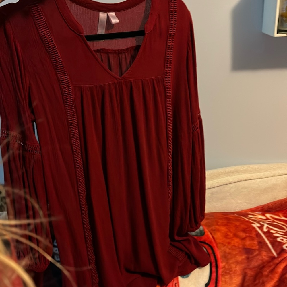 Burgundy dress